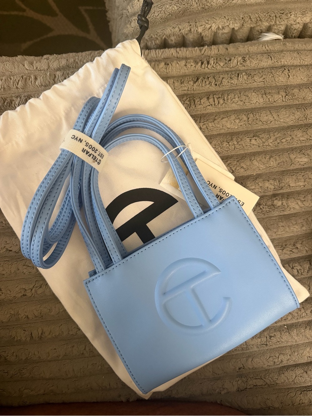 Blue Telfar Mini Tote
